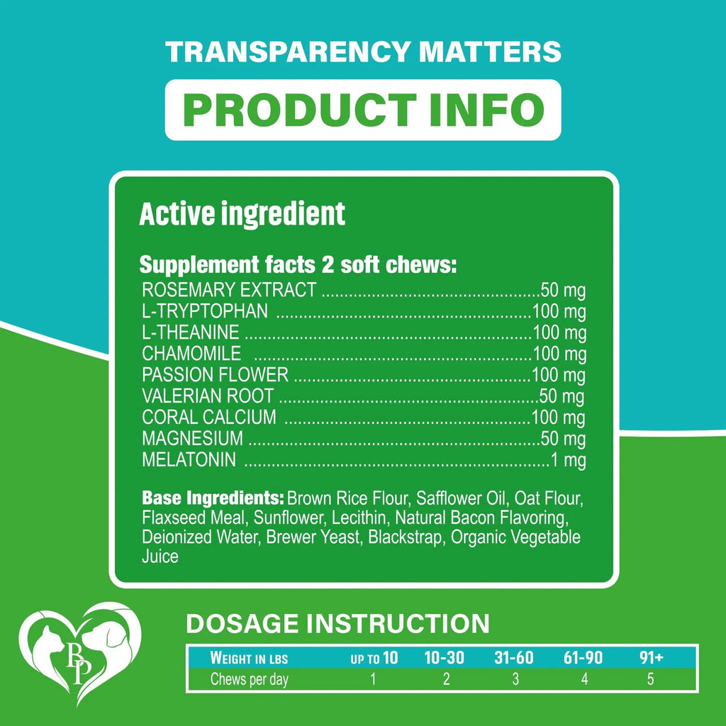 Hemp Calming Chews for Dogs & Puppy