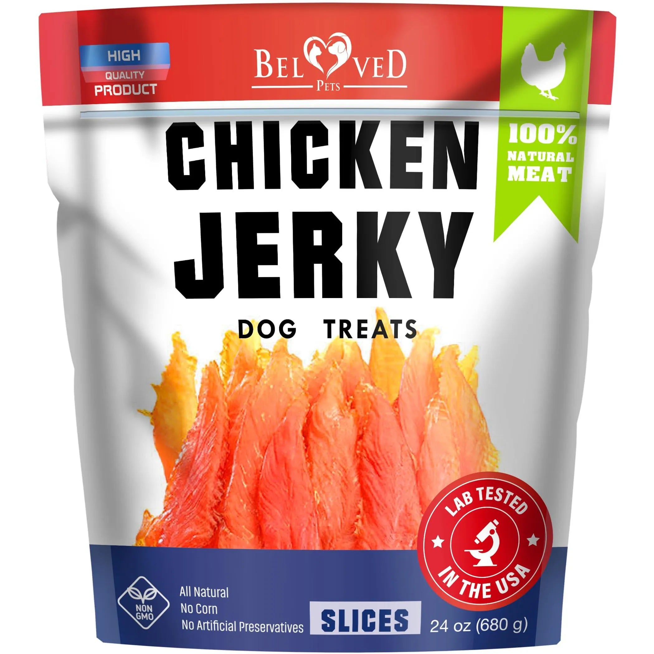 Chicken Jerky Dog Treats 1.5 Lb Human Grade Pet Snacks & Grain Free Organic Meat All Natural High Protein Dried Strips Best Chews for Training Small