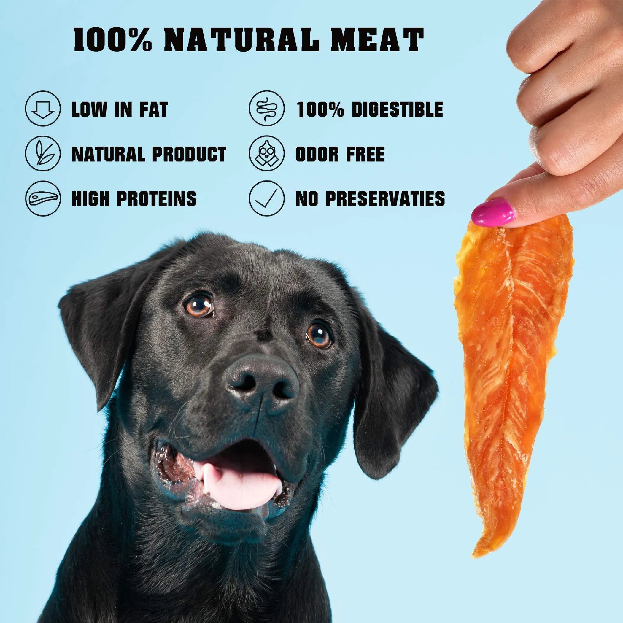 Chicken Jerky Dog Treats 1.5 Lb Human Grade Pet Snacks & Grain Free Organic Meat All Natural High Protein Dried Strips Best Chews for Training Small