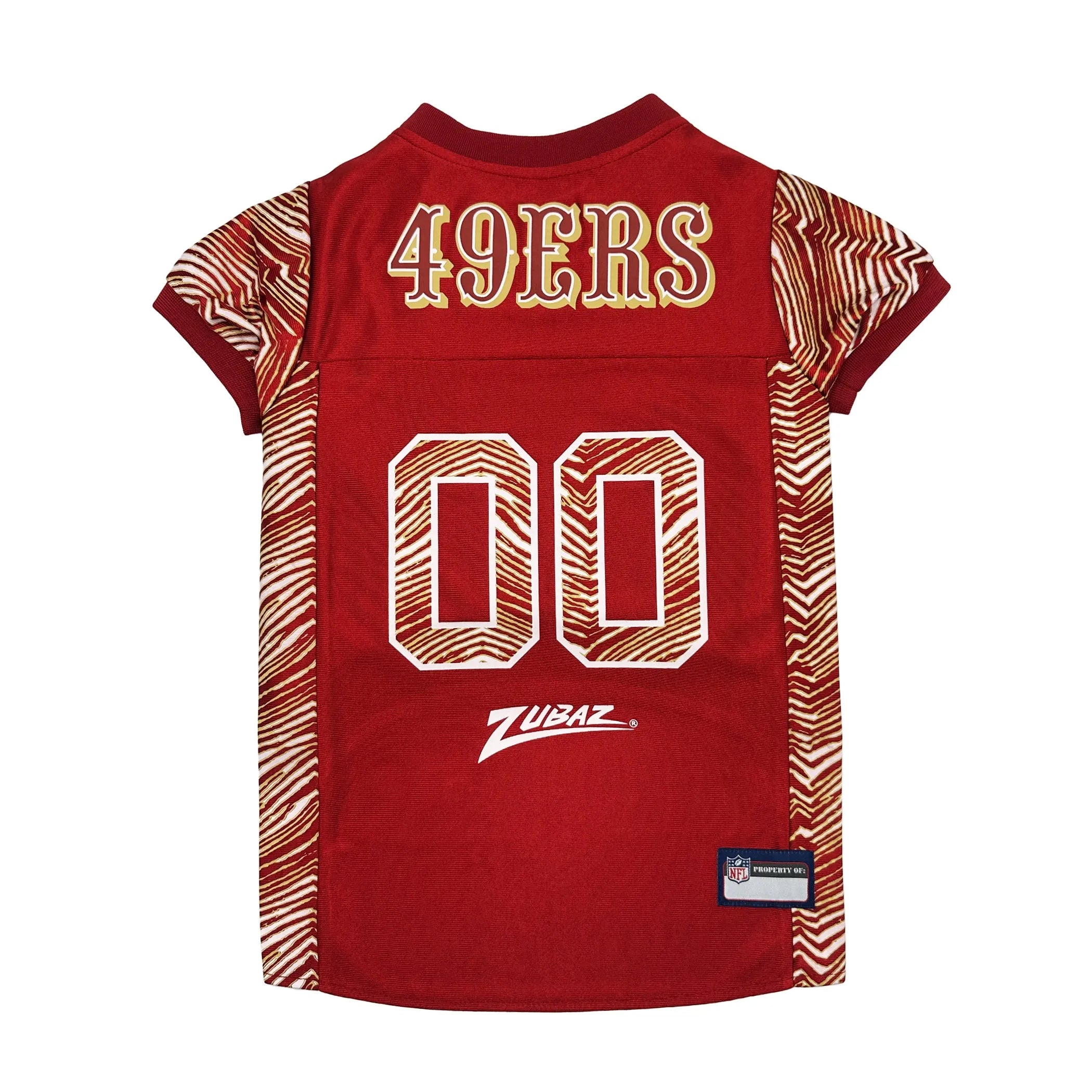 San Francisco 49ers Zubaz Pet Jersey