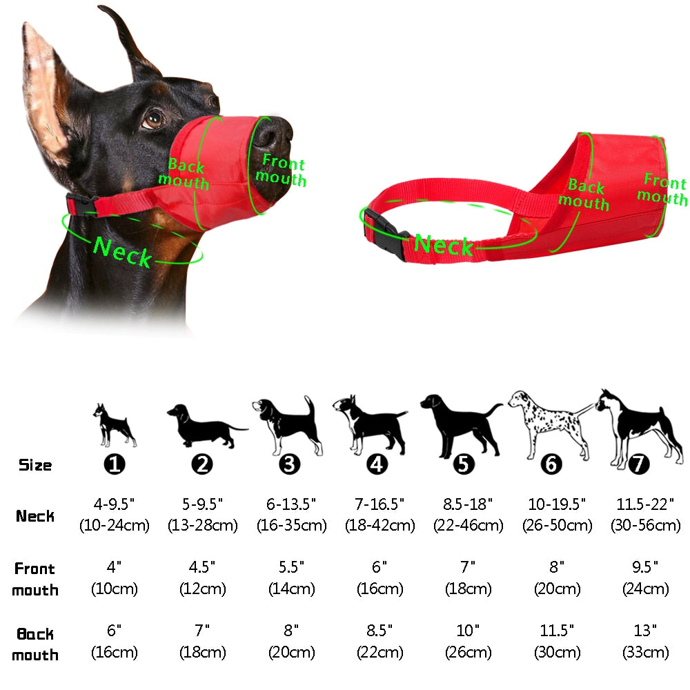 Nylon Dog Muzzle Mouse for Biting Breathable Mesh