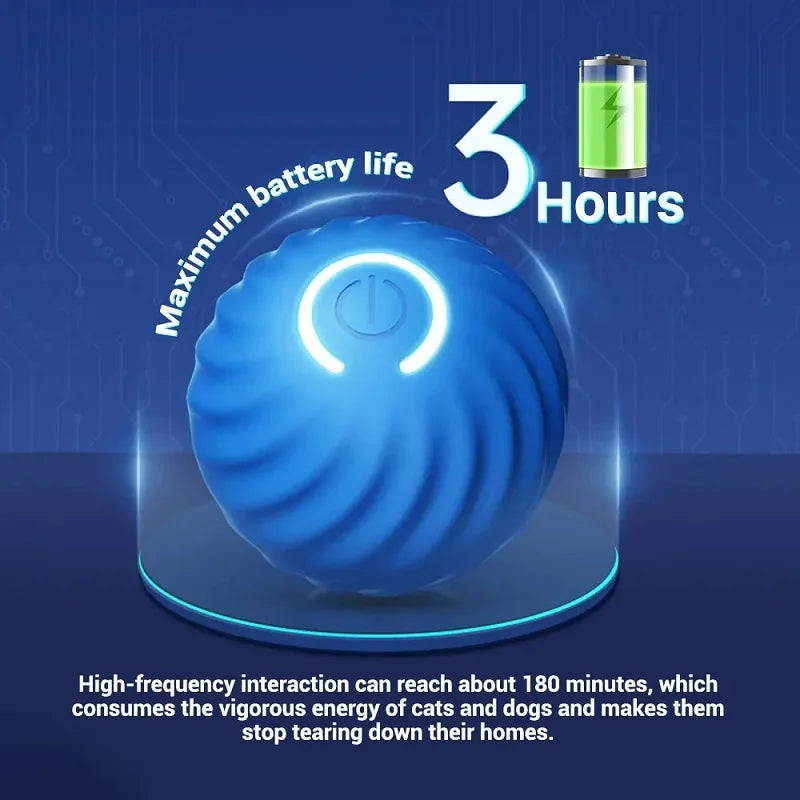 Palla giocattolo per cani, movimento automatico, rimbalzante, rotolante, USB, intelligente, per cuccioli 