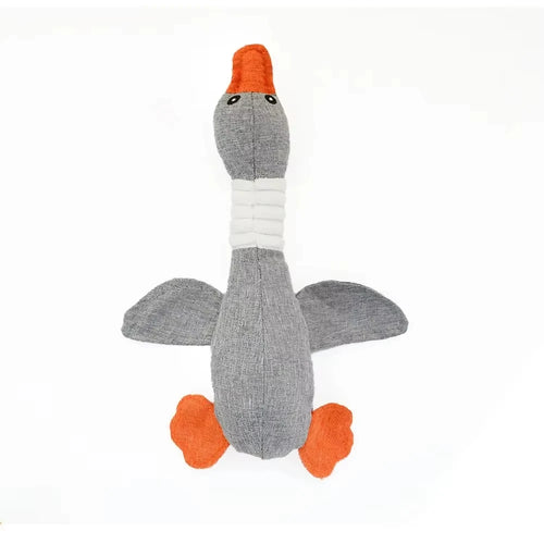 Plush Dog Toys Stuffed Goose Plush Burlap Like Material Chew Toys with