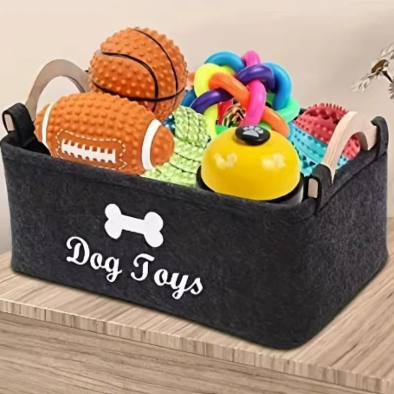 A Cat and Dog Toy Storage Box with Various Styles and Types, Made of