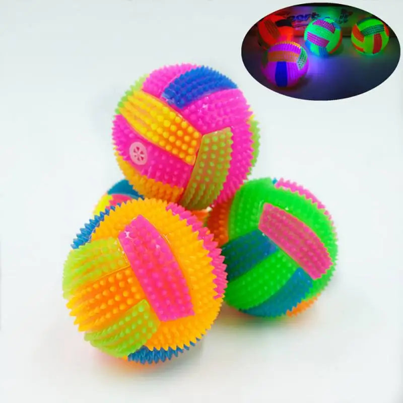 LAMGOOL Glowing Ball Dog Toy Led Puppy Bouncy Chew Dog Ball Molar Toy