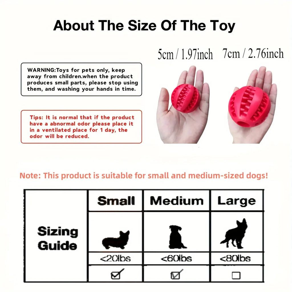 Dog Toy Ball, Nontoxic Bite Resistant Toy Ball for Pet Dogs Puppy Cat,