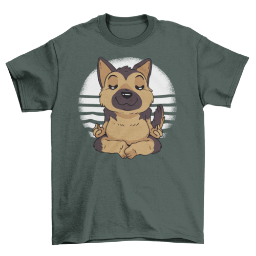 Maglietta da yoga con pastore tedesco