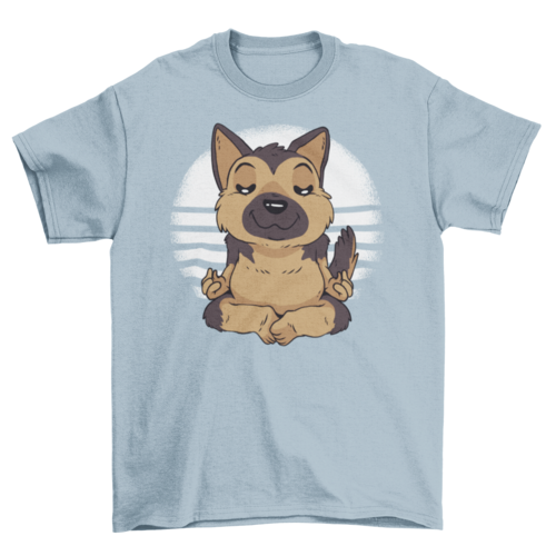 Maglietta da yoga con pastore tedesco