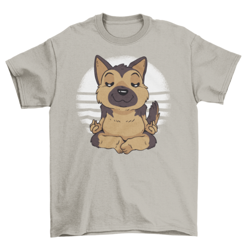 Maglietta da yoga con pastore tedesco