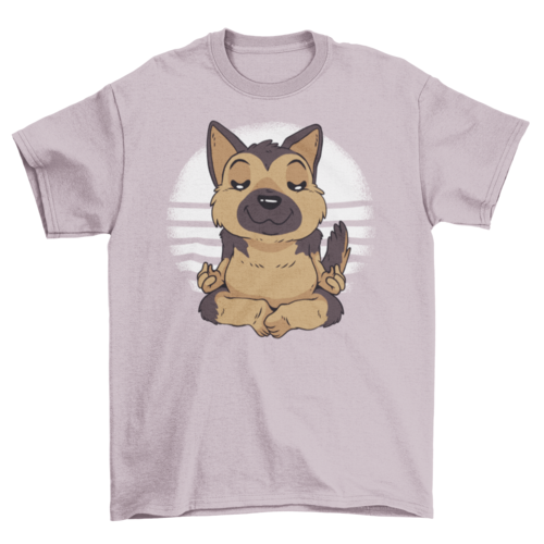 Maglietta da yoga con pastore tedesco