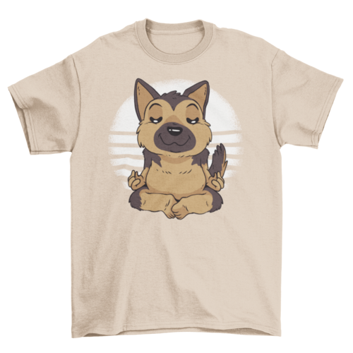 Maglietta da yoga con pastore tedesco