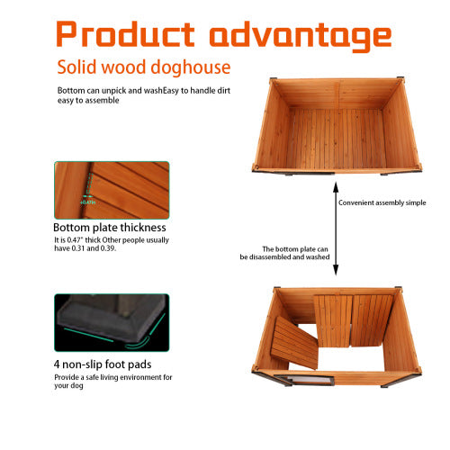 Cuccia per cani da 45" Cuccia in legno per esterni e interni 