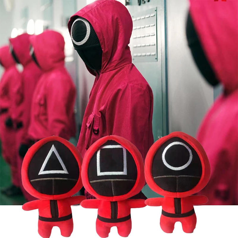 Peluche ripieni del gioco coreano del calamaro